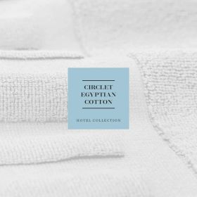 Luxury Bath Mat Floor Towel Set Absorbent Cotton Hotel Spa Shower Bathtub Mats [Not a Bathroom Rug] 22x34 inch 2 Pack | Gray and White