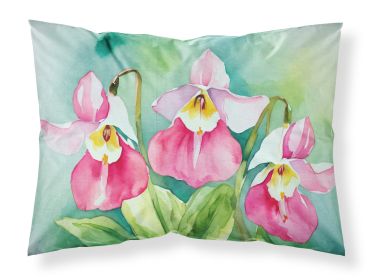 Minnesota Pink and White Lady's Slippers in Watercolor Standard Pillowcase Lightweight Super Soft Easy Care Decorative Artwork Pillowcase, Standard