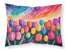 Tulips in Color Standard Pillowcase Lightweight Super Soft Easy Care Decorative Artwork Pillowcase, Standard