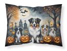 Australian Shepherd Spooky Halloween Standard Pillowcase Lightweight Super Soft Easy Care Decorative Artwork Pillowcase, Standard