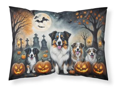 Australian Shepherd Spooky Halloween Standard Pillowcase Lightweight Super Soft Easy Care Decorative Artwork Pillowcase, Standard