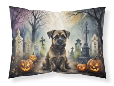 Border Terrier Spooky Halloween Standard Pillowcase Lightweight Super Soft Easy Care Decorative Artwork Pillowcase, Standard