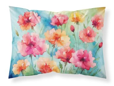 Carnations in Watercolor Standard Pillowcase Lightweight Super Soft Easy Care Decorative Artwork Pillowcase, Standard