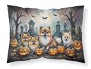 Pomeranian Spooky Halloween Standard Pillowcase Lightweight Super Soft Easy Care Decorative Artwork Pillowcase, Standard