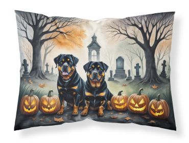 Rottweiler Spooky Halloween Standard Pillowcase Lightweight Super Soft Easy Care Decorative Artwork Pillowcase, Standard