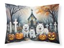 American Eskimo Spooky Halloween Standard Pillowcase Lightweight Super Soft Easy Care Decorative Artwork Pillowcase, Standard