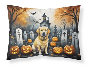 Yellow Labrador Retriever Spooky Halloween Standard Pillowcase Lightweight Super Soft Easy Care Decorative Artwork Pillowcase, Standard