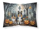 Sheltie Spooky Halloween Standard Pillowcase Lightweight Super Soft Easy Care Decorative Artwork Pillowcase, Standard