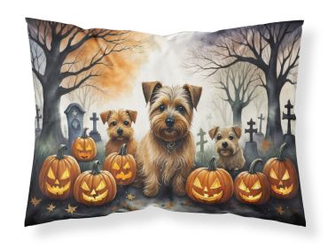 Norfolk Terrier Spooky Halloween Standard Pillowcase Lightweight Super Soft Easy Care Decorative Artwork Pillowcase, Standard