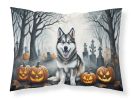 Alaskan Malamute Spooky Halloween Standard Pillowcase Lightweight Super Soft Easy Care Decorative Artwork Pillowcase, Standard