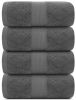 Luxury 4 Pcs Set Bath Towels Large 100% Soft Cotton 700 GSM Absorbent Hotel Bathroom Towel 27X54 inch Dark Gray