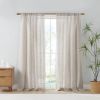 Linen Blend Light Filtering Curtain Panel Pair(2 Pcs Window Panels)