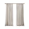 Linen Blend Light Filtering Curtain Panel Pair(2 Pcs Window Panels)