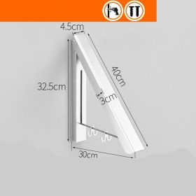 Punch-free Space Aluminum Foldable Invisible Folding Retractable Wall Hanger for Waterproof Hanging Underwear Coat Hanger (Option: 1 perforated section)