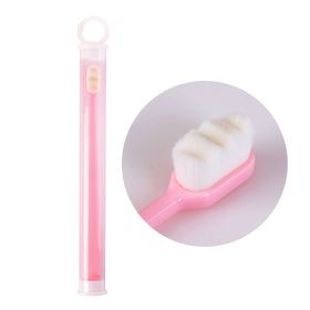 Ultra-fine Toothbrush Super Soft Bristle Deep Cleaning Brush Portable For Oral Care Tools Teeth Care Oral Cleaning Travel (Option: Wavy pink)