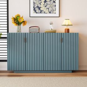 Wave Doors, Ample Storage Space, Sideboard (Option: Antique blue)