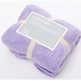 Soft Yoga towel with solid water absorption (Option: Light Purple-34X80cm)