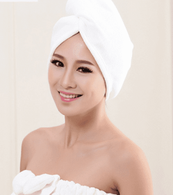 Women's Hair Dryer Cap, Absorbent Dry Hair Towel (Option: White60x20cm)