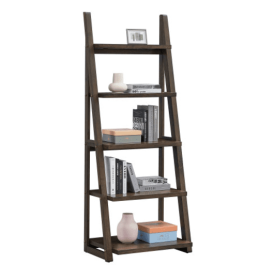 5 Tiers Of Shelves, Bookshelves, Storage Shelves, Bookshelves With Rubberwood Frames Unavailable Platforms- Welfel Temu (Color: Brown)