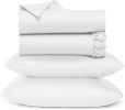 4 Pc Bed Sheet Sets Mattress Pad 100% Pure Cotton Double Bed Sheets Set of Posters 1000 Thread Count Sheets Set King Size Home