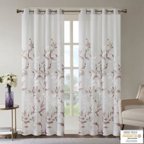 Burnout Printed Curtain Panel (Color: as Pic)