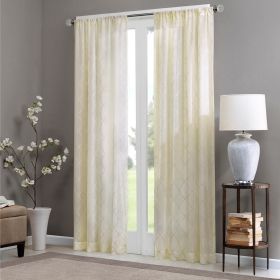 Diamond Sheer Window Curtain Panel(Only 1 Pc Panel) (Color: as Pic)