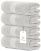 Luxury Bath Towels Set of 4 Large 700 GSM Cotton Ultra Soft Bath Towels 27x54 inch Highly Absorbent and Quick Dry Hotel Towels for Bathroom Luxury Plu