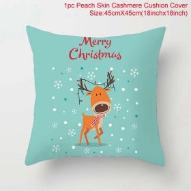 45*45 Christmas Cushion Cover Merry Christmas Decorations for Home Santa Reindeer Pillow Cases Xmas Gifts New Year 2024 Navidad (Color: 6)