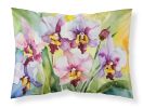 Orchids in Watercolor Standard Pillowcase Lightweight Super Soft Easy Care Decorative Artwork Pillowcase, Standard