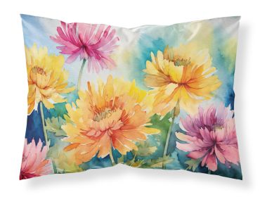 Chrysanthemums in Watercolor Standard Pillowcase Lightweight Super Soft Easy Care Decorative Artwork Pillowcase, Standard (Default: Default)