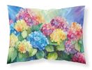 Hydrangeas in Watercolor Standard Pillowcase Lightweight Super Soft Easy Care Decorative Artwork Pillowcase, Standard