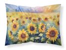 Sunflowers in Watercolor Standard Pillowcase Lightweight Super Soft Easy Care Decorative Artwork Pillowcase, Standard