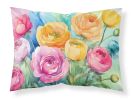 Ranunculus in Watercolor Standard Pillowcase Lightweight Super Soft Easy Care Decorative Artwork Pillowcase, Standard