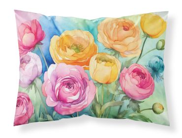 Ranunculus in Watercolor Standard Pillowcase Lightweight Super Soft Easy Care Decorative Artwork Pillowcase, Standard (Default: Default)