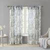 Printed Floral Twist Tab Top Voile Sheer Curtain(Only 1 Pc Panel)