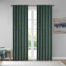 Room Darkening Poly Velvet Rod Pocket/Back Tab Curtain Panel Pair(2 Pcs Window Panels) (Color: as Pic)