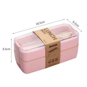 Separate Microwave Oven Light Lunch Box (Option: Second floor Pink)