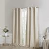 Tonal Printed Faux Silk Total Blackout Curtain Panel Pair(2 Pcs Window Panels)