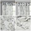 Printed Floral Twist Tab Top Voile Sheer Curtain(Only 1 Pc Panel)