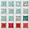 45*45 Christmas Cushion Cover Merry Christmas Decorations for Home Santa Reindeer Pillow Cases Xmas Gifts New Year 2024 Navidad