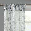 Printed Floral Twist Tab Top Voile Sheer Curtain(Only 1 Pc Panel)