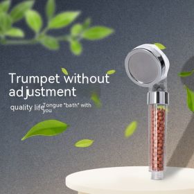 Three-speed Anion Supercharged Filtering Shower Head Nozzle (Option: Small Size No Adjustment)