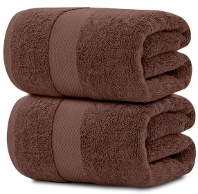 Luxury Soft Brown Bath Sheet Towels 2 Pack 650 GSM Cotton Luxury Bath Towels Extra Large 35x70 inch Highly Absorbent and Quick Dry Hotel Collection Ex